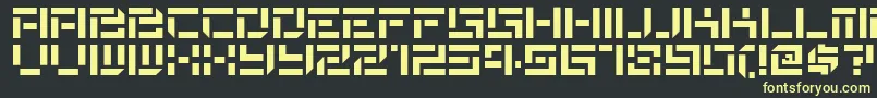 Destencilnf Font – Yellow Fonts on Black Background