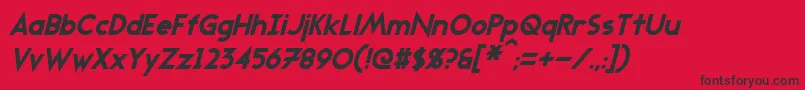 TransmetalsItalic Font – Black Fonts on Red Background