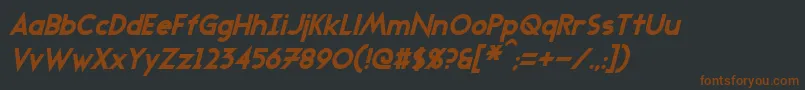 Шрифт TransmetalsItalic – коричневые шрифты на чёрном фоне