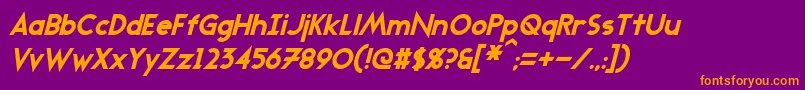 TransmetalsItalic Font – Orange Fonts on Purple Background