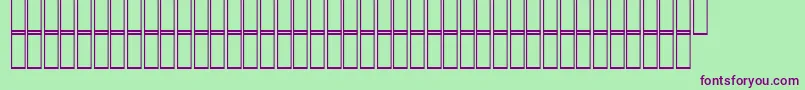 Czcionka AcsZomorrod – fioletowe czcionki na zielonym tle
