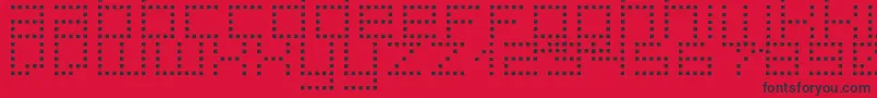SuperpointSquare-Schriftart – Schwarze Schriften auf rotem Hintergrund
