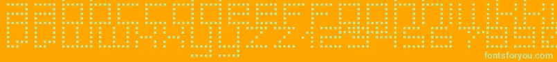 Шрифт SuperpointSquare – зелёные шрифты на оранжевом фоне