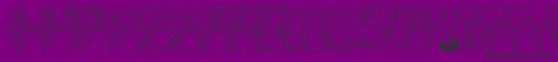 Шрифт LmsCircusBugs – чёрные шрифты на фиолетовом фоне