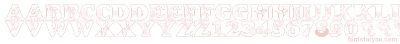Шрифт LmsCircusBugs – розовые шрифты на белом фоне
