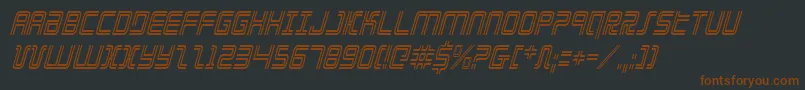 ElectionDayCondensedItalic Font – Brown Fonts on Black Background