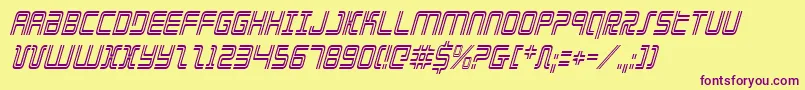 ElectionDayCondensedItalic Font – Purple Fonts on Yellow Background