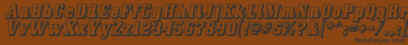 Bullpen3D Font – Black Fonts on Brown Background