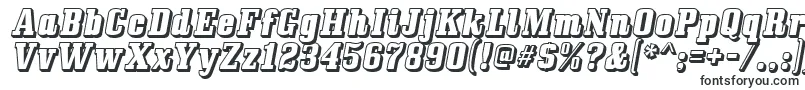 Czcionka Bullpen3D – kroje pisma w dużych rozmiarach