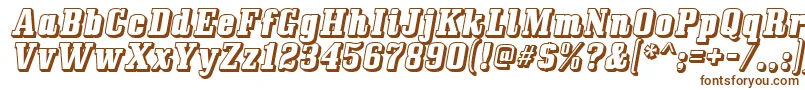 Bullpen3D Font – Brown Fonts on White Background