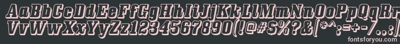 Bullpen3D Font – Pink Fonts on Black Background