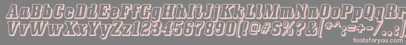 Bullpen3D Font – Pink Fonts on Gray Background