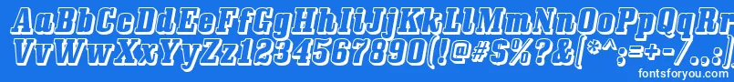 Bullpen3D Font – White Fonts on Blue Background