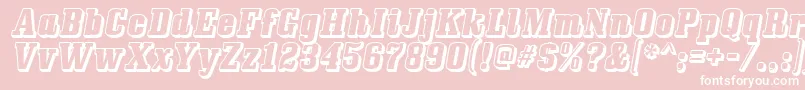 Bullpen3D Font – White Fonts on Pink Background