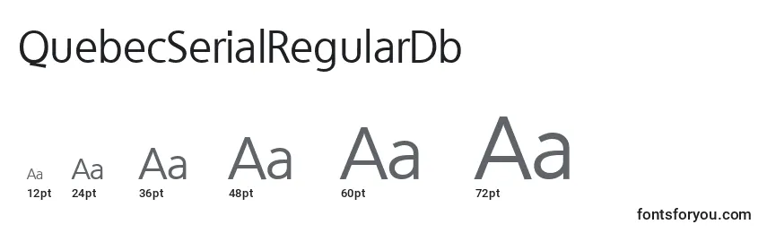 QuebecSerialRegularDb Font Sizes