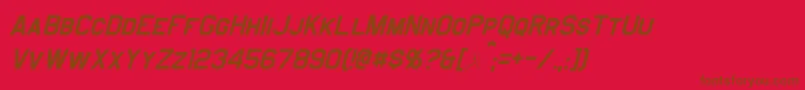 JefferiesItalic Font – Brown Fonts on Red Background