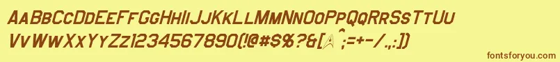 JefferiesItalic Font – Brown Fonts on Yellow Background
