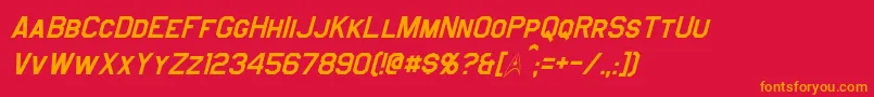 JefferiesItalic Font – Orange Fonts on Red Background