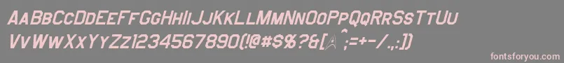 JefferiesItalic Font – Pink Fonts on Gray Background