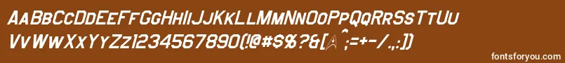 JefferiesItalic Font – White Fonts on Brown Background