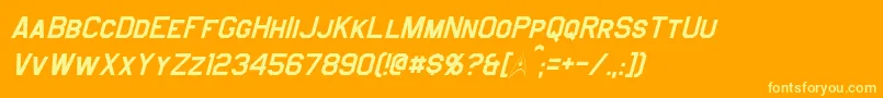 JefferiesItalic Font – Yellow Fonts on Orange Background