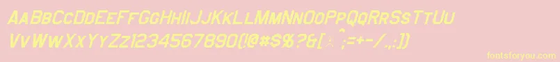 JefferiesItalic Font – Yellow Fonts on Pink Background