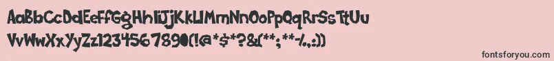 Poppycoc Font – Black Fonts on Pink Background