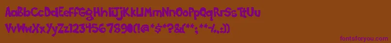 Poppycoc Font – Purple Fonts on Brown Background