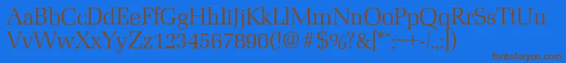 MarseilleserialLightRegular Font – Brown Fonts on Blue Background