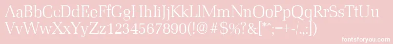 フォントMarseilleserialLightRegular – ピンクの背景に白い文字