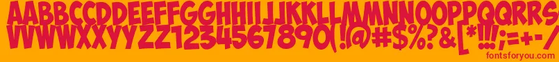 ObelixProItalic Font – Red Fonts on Orange Background