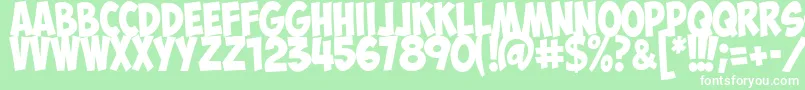 ObelixProItalic Font – White Fonts on Green Background
