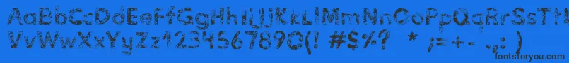 VidasSecas Font – Black Fonts on Blue Background