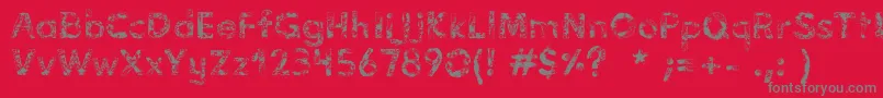 VidasSecas Font – Gray Fonts on Red Background