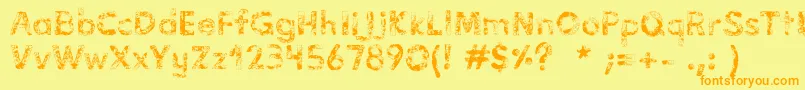 VidasSecas Font – Orange Fonts on Yellow Background