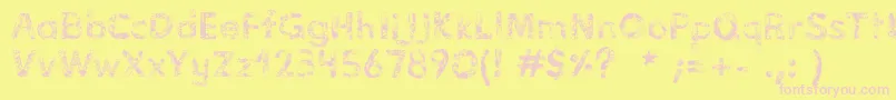 VidasSecas Font – Pink Fonts on Yellow Background
