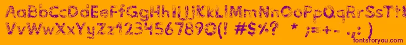VidasSecas Font – Purple Fonts on Orange Background