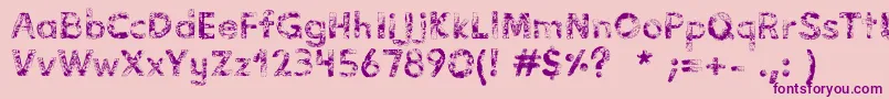 VidasSecas Font – Purple Fonts on Pink Background