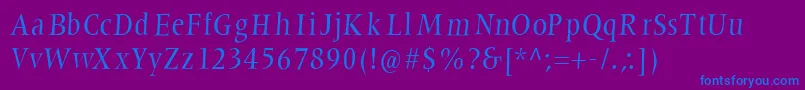 Latinumtallx Font – Blue Fonts on Purple Background