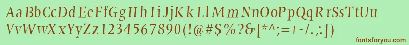 Latinumtallx Font – Brown Fonts on Green Background