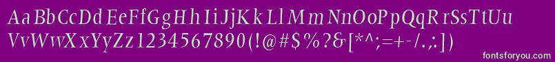 Latinumtallx Font – Green Fonts on Purple Background