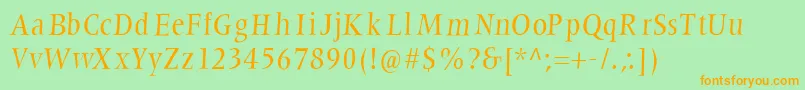 Latinumtallx Font – Orange Fonts on Green Background