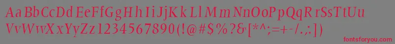 Latinumtallx Font – Red Fonts on Gray Background