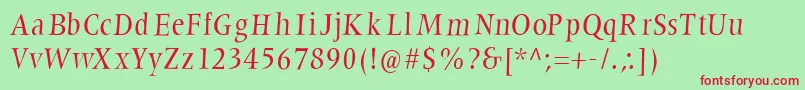 Latinumtallx Font – Red Fonts on Green Background