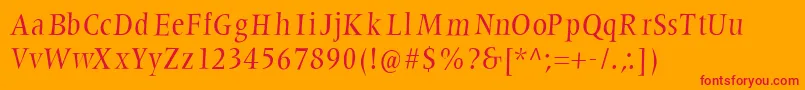 Latinumtallx Font – Red Fonts on Orange Background