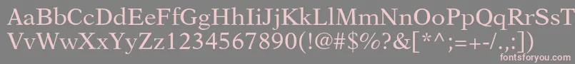 フォントNewasterltstd – 灰色の背景にピンクのフォント