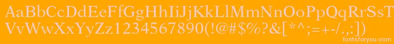 Newasterltstd Font – Pink Fonts on Orange Background