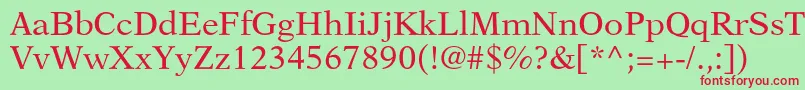 Newasterltstd Font – Red Fonts on Green Background