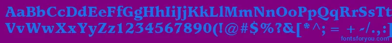 ItcUsherwoodLtBlack Font – Blue Fonts on Purple Background