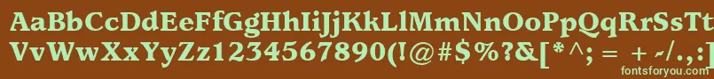 Шрифт ItcUsherwoodLtBlack – зелёные шрифты на коричневом фоне
